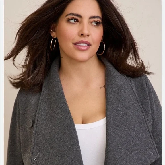 NWT Torrid Size 3X Fleece Drape Front Jacket - Picture 13 of 13